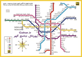 نقشه 7 خط مترو تهران
