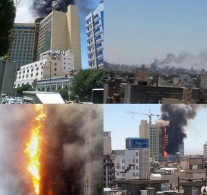 تصاویر آتش سوزی هتل مشهد