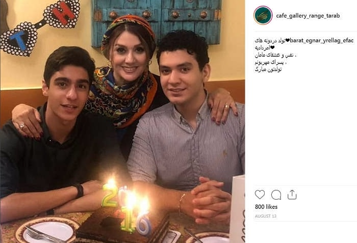 عکس همسر امیرحسین مدرس و پسرانشان