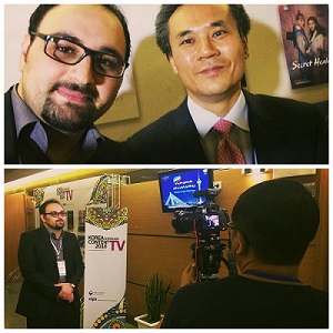 مصاحبه تلویزیون کره جنوبی با مجید افشاری