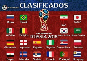 تیم های صعود کننده به جام جهانی روسیه