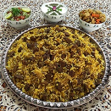 طرز تهیه کلم پلو شیرازی برای شام شب یلدا