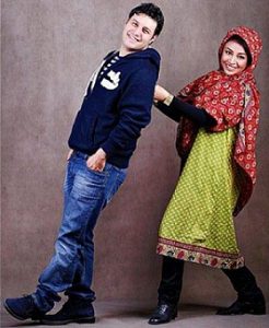 عکس جواد عزتی و همسرش مه لقا باقری
