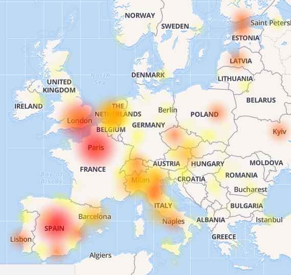 اختلال تلگرام در بیشتر کشورهای اروپا همزمان با تهران