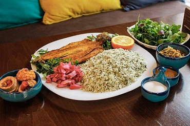 طرز تهیه سبزی پلو با ماهی