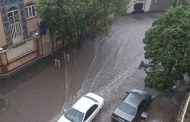 بارش شدید باران و تگرگ در اردبیل