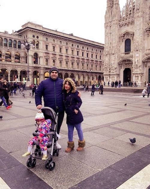 عکس بهداد سلیمی و همسرش در میلان ایتالیا