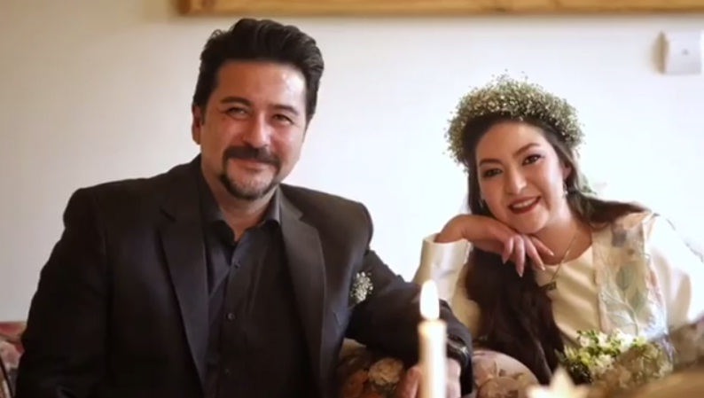 عکس عروسی امیرحسین صدیق و همسرش باران خوش اندام۲