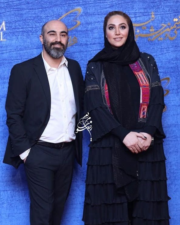 تیپ بازیگران در جشنواره فیلم فجر ۹۷ - تیپ محسن تنابنده و همسرش