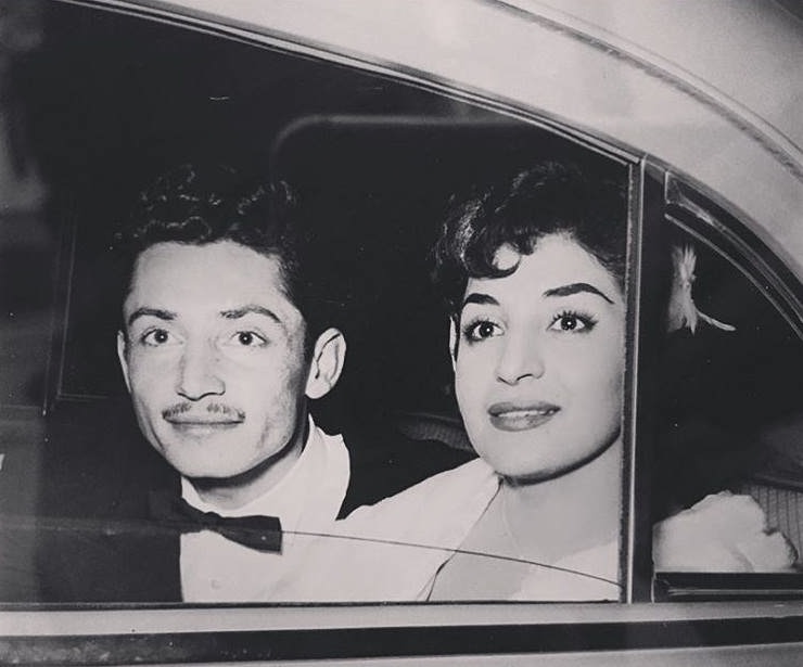 عکس ازدواج جمشید مشایخی و همسرش گیتی رئوفی