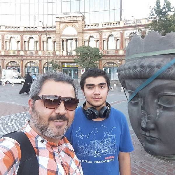 عکس اتابک نادری و پسرش تایماز نادری